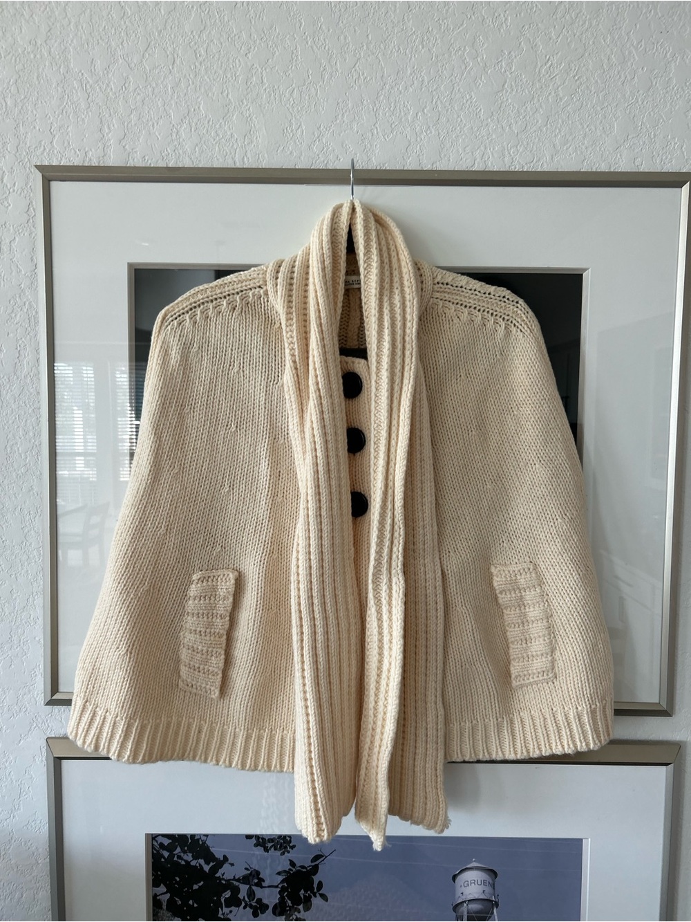 Banana Republic Merino Wool Woven Capelet with Scarf Sz Small (SEE DESCRIPTION) - Picture 2 of 10